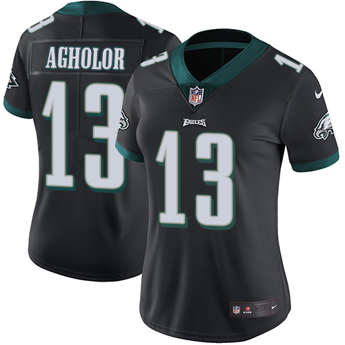 Nike Eagles #13 Nelson Agholor Black Alternate Women's Stitched NFL Vapor Untouchable Limited Jersey Nike Eagles #13 Nelson Agholor Black Alternate Women's Stitched NFL Vapor Untouchable Limited Jersey