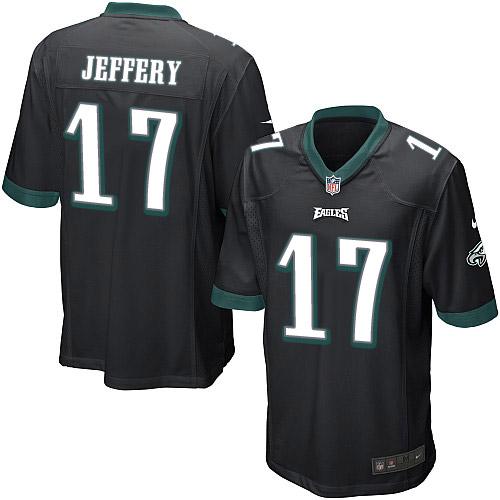 Nike Eagles #17 Alshon Jeffery Black Alternate Youth Stitched NFL New Elite Jersey Nike Eagles #17 Alshon Jeffery Black Alternate Youth Stitched NFL New Elite Jersey