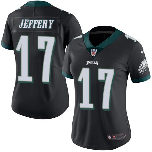 Nike Eagles #17 Alshon Jeffery Black Women's Stitched NFL Limited Rush Jersey Nike Eagles #17 Alshon Jeffery Black Women's Stitched NFL Limited Rush Jersey