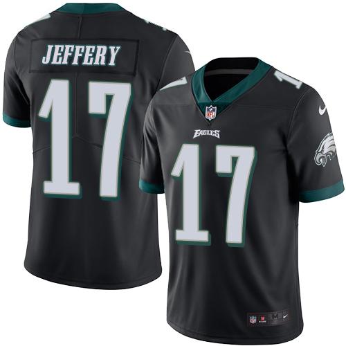 Nike Eagles #17 Alshon Jeffery Black Youth Stitched NFL Limited Rush Jersey Nike Eagles #17 Alshon Jeffery Black Youth Stitched NFL Limited Rush Jersey