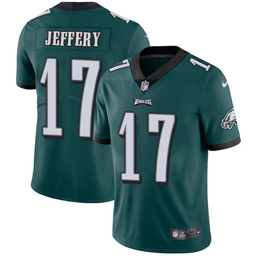Nike Eagles #17 Alshon Jeffery Midnight Green Team Color Men's Stitched NFL Vapor Untouchable Limited Jersey Nike Eagles #17 Alshon Jeffery Midnight Green Team Color Men's Stitched NFL Vapor Untouchable Limited Jersey