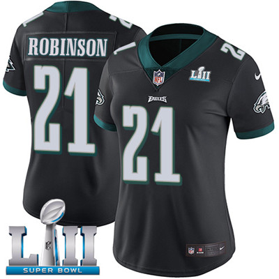 Nike Eagles #21 Patrick Robinson Black Alternate Super Bowl LII Women's Stitched NFL Vapor Untouchable Limited Jersey Nike Eagles #21 Patrick Robinson Black Alternate Super Bowl LII Women's Stitched NFL Vapor Untouchable Limited Jersey