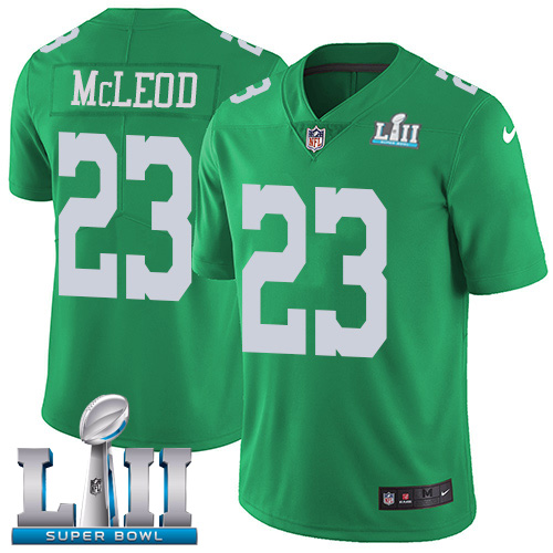 Nike Eagles #23 Rodney McLeod Green Super Bowl LII Men's Stitched NFL Limited Rush Jersey