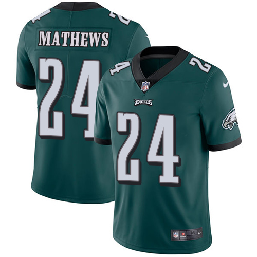 Nike Eagles #24 Ryan Mathews Midnight Green Team Color Men's Stitched NFL Vapor Untouchable Limited Jersey