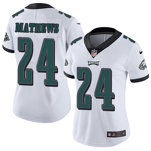 Nike Eagles #24 Ryan Mathews White Women's Stitched NFL Vapor Untouchable Limited Jersey Nike Eagles #24 Ryan Mathews White Women's Stitched NFL Vapor Untouchable Limited Jersey