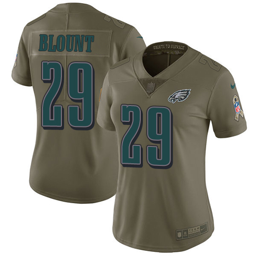 Nike Eagles #29 LeGarrette Blount Olive Women's Stitched NFL Limited 2017 Salute to Service Jersey Nike Eagles #29 LeGarrette Blount Olive Women's Stitched NFL Limited 2017 Salute to Service Jersey