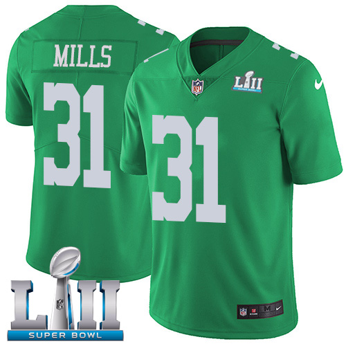 Nike Eagles #31 Jalen Mills Green Super Bowl LII Men's Stitched NFL Limited Rush Jersey Nike Eagles #31 Jalen Mills Green Super Bowl LII Men's Stitched NFL Limited Rush Jersey