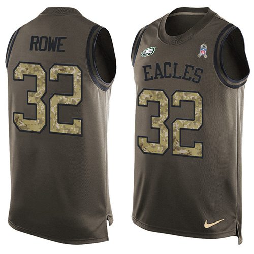 Nike Eagles #32 Eric Rowe Green Men's Stitched NFL Limited Salute To Service Tank Top Jersey Nike Eagles #32 Eric Rowe Green Men's Stitched NFL Limited Salute To Service Tank Top Jersey