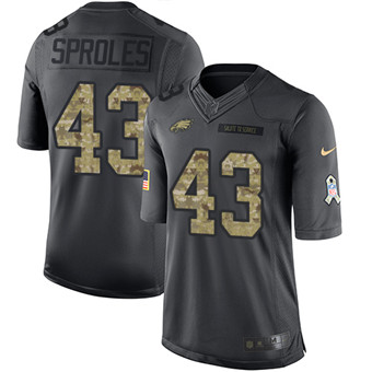 Nike Eagles #43 Darren Sproles Black Men's Stitched NFL Limited 2016 Salute To Service Jersey Nike Eagles #43 Darren Sproles Black Men's Stitched NFL Limited 2016 Salute To Service Jersey