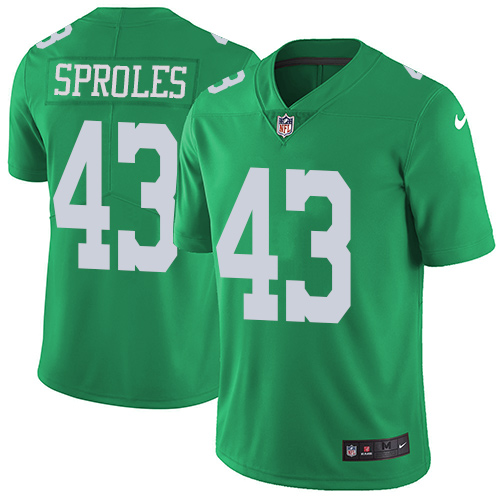 Nike Eagles #43 Darren Sproles Green Men's Stitched NFL Limited Rush Jersey Nike Eagles #43 Darren Sproles Green Men's Stitched NFL Limited Rush Jersey