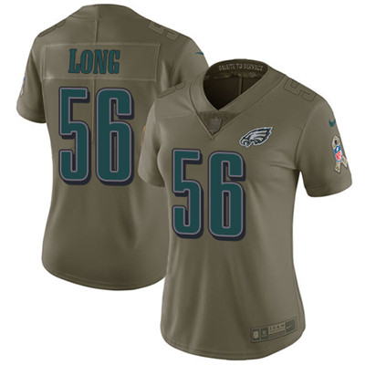 Nike Eagles #56 Chris Long Olive Women's Stitched NFL Limited 2017 Salute to Service Jersey Nike Eagles #56 Chris Long Olive Women's Stitched NFL Limited 2017 Salute to Service Jersey