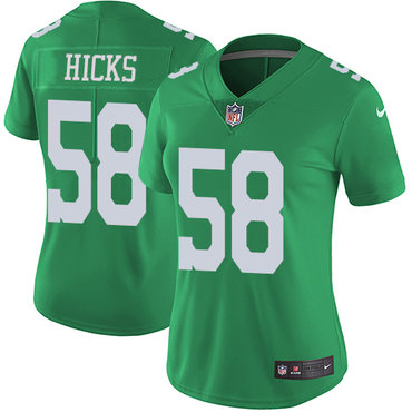 Nike Eagles #58 Jordan Hicks Green Women's Stitched NFL Limited Rush Jersey Nike Eagles #58 Jordan Hicks Green Women's Stitched NFL Limited Rush Jersey