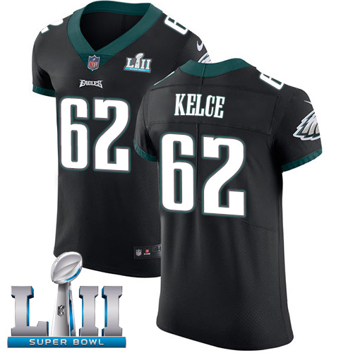 Nike Eagles #62 Jason Kelce Black Alternate Super Bowl LII Men's Stitched NFL Vapor Untouchable Elite Jersey Nike Eagles #62 Jason Kelce Black Alternate Super Bowl LII Men's Stitched NFL Vapor Untouchable Elite Jersey