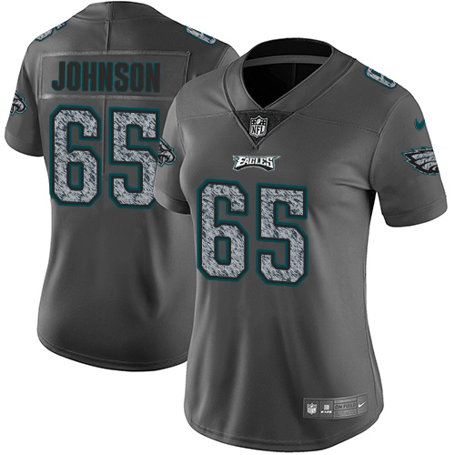 Nike Eagles #65 Lane Johnson Gray Static Women's NFL Vapor Untouchable Game Jersey Nike Eagles #65 Lane Johnson Gray Static Women's NFL Vapor Untouchable Game Jersey