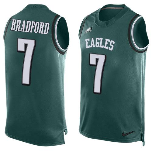 Nike Eagles #7 Sam Bradford Midnight Green Team Color Men's Stitched NFL Limited Tank Top Jersey Nike Eagles #7 Sam Bradford Midnight Green Team Color Men's Stitched NFL Limited Tank Top Jersey