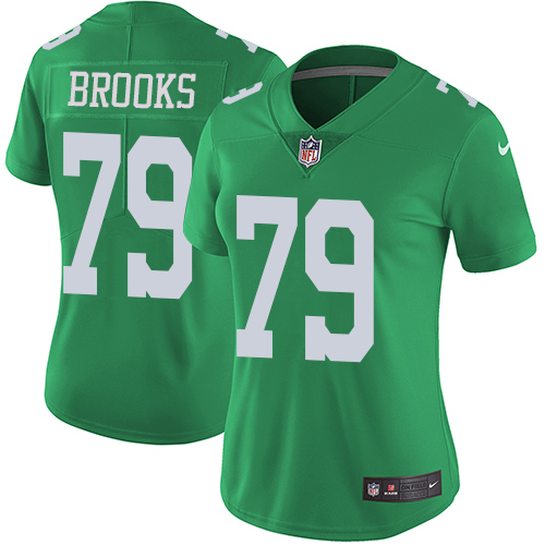 Nike Eagles #79 Brandon Brooks Green Women's Stitched NFL Limited Rush Jersey Nike Eagles #79 Brandon Brooks Green Women's Stitched NFL Limited Rush Jersey