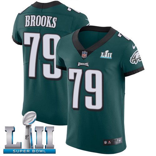 Nike Eagles #79 Brandon Brooks Midnight Green Team Color Super Bowl LII Men's Stitched NFL Vapor Untouchable Elite Jersey Nike Eagles #79 Brandon Brooks Midnight Green Team Color Super Bowl LII Men's Stitched NFL Vapor Untouchable Elite Jersey