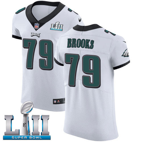 Nike Eagles #79 Brandon Brooks White Super Bowl LII Men's Stitched NFL Vapor Untouchable Elite Jersey Nike Eagles #79 Brandon Brooks White Super Bowl LII Men's Stitched NFL Vapor Untouchable Elite Jersey