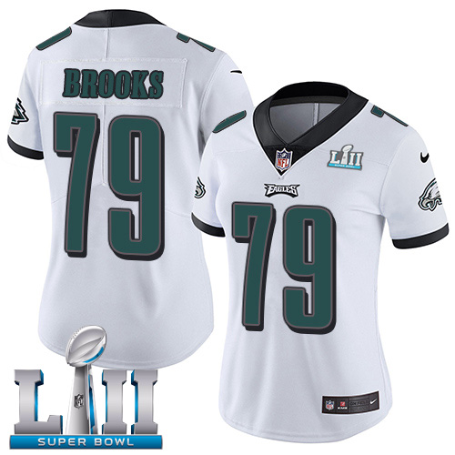 Nike Eagles #79 Brandon Brooks White Super Bowl LII Women's Stitched NFL Vapor Untouchable Limited Jersey Nike Eagles #79 Brandon Brooks White Super Bowl LII Women's Stitched NFL Vapor Untouchable Limited Jersey