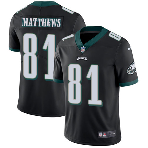 Nike Eagles #81 Jordan Matthews Black Alternate Youth Stitched NFL Vapor Untouchable Limited Jersey Nike Eagles #81 Jordan Matthews Black Alternate Youth Stitched NFL Vapor Untouchable Limited Jersey