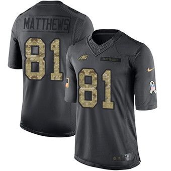 Nike Eagles #81 Jordan Matthews Black Men's Stitched NFL Limited 2016 Salute To Service Jersey Nike Eagles #81 Jordan Matthews Black Men's Stitched NFL Limited 2016 Salute To Service Jersey