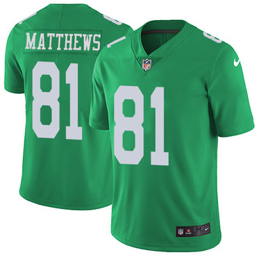 Nike Eagles #81 Jordan Matthews Green Men's Stitched NFL Limited Rush Jersey Nike Eagles #81 Jordan Matthews Green Men's Stitched NFL Limited Rush Jersey