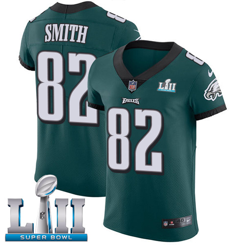 Nike Eagles #82 Torrey Smith Midnight Green Team Color Super Bowl LII Men's Stitched NFL Vapor Untouchable Elite Jersey