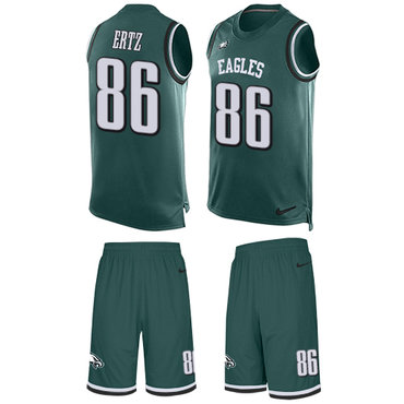 Nike Eagles #86 Zach Ertz Midnight Green Team Color Men's Stitched NFL Limited Tank Top Suit Jersey Nike Eagles #86 Zach Ertz Midnight Green Team Color Men's Stitched NFL Limited Tank Top Suit Jersey