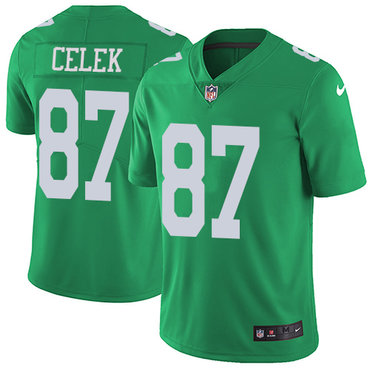 Nike Eagles #87 Brent Celek Green Youth Stitched NFL Limited Rush Jersey Nike Eagles #87 Brent Celek Green Youth Stitched NFL Limited Rush Jersey