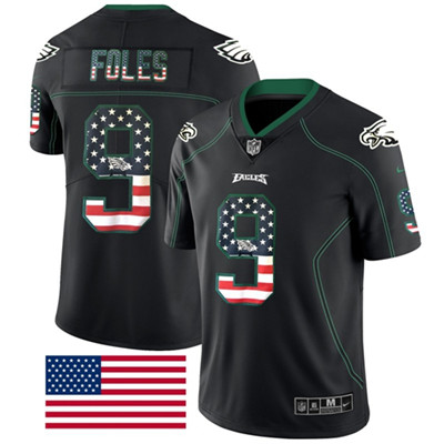 Nike Eagles #9 Nick Foles Black Men's Stitched NFL Limited Rush USA Flag Jersey Nike Eagles #9 Nick Foles Black Men's Stitched NFL Limited Rush USA Flag Jersey