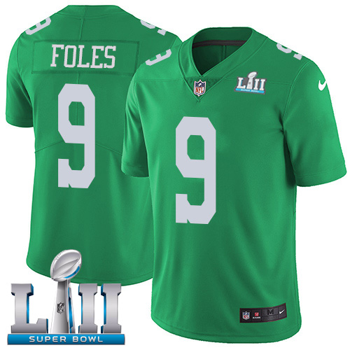 Nike Eagles #9 Nick Foles Green Super Bowl LII Men's Stitched NFL Limited Rush Jersey Nike Eagles #9 Nick Foles Green Super Bowl LII Men's Stitched NFL Limited Rush Jersey