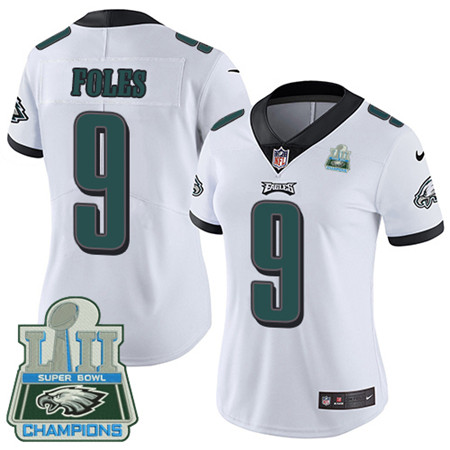 Nike Eagles #9 Nick Foles White Super Bowl LII Champions Women's Stitched NFL Vapor Untouchable Limited Jersey Nike Eagles #9 Nick Foles White Super Bowl LII Champions Women's Stitched NFL Vapor Untouchable Limited Jersey