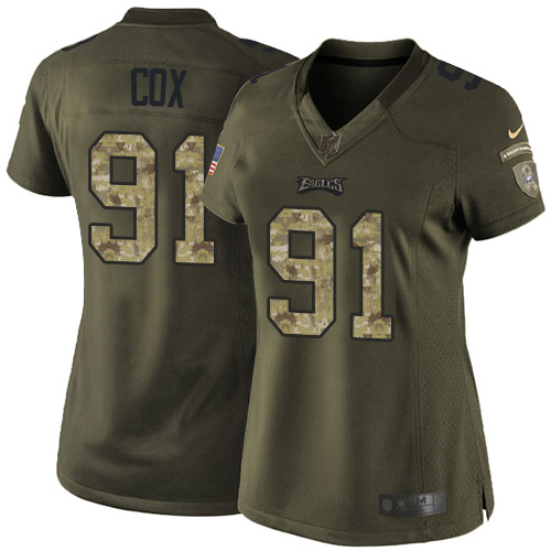Nike Eagles #91 Fletcher Cox Green Women's Stitched NFL Limited 2015 Salute to Service Jersey Nike Eagles #91 Fletcher Cox Green Women's Stitched NFL Limited 2015 Salute to Service Jersey
