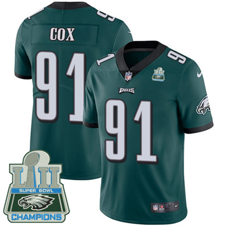 Nike Eagles #91 Fletcher Cox Midnight Green Team Color Super Bowl LII Champions Youth Stitched NFL Vapor Untouchable Limited Jersey Nike Eagles #91 Fletcher Cox Midnight Green Team Color Super Bowl LII Champions Youth Stitched NFL Vapor Untouchable Limited Jersey