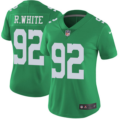 Nike Eagles #92 Reggie White Green Women's Stitched NFL Limited Rush Jersey Nike Eagles #92 Reggie White Green Women's Stitched NFL Limited Rush Jersey