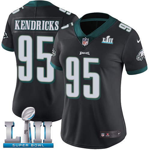 Nike Eagles #95 Mychal Kendricks Black Alternate Super Bowl LII Women's Stitched NFL Vapor Untouchable Limited Jersey Nike Eagles #95 Mychal Kendricks Black Alternate Super Bowl LII Women's Stitched NFL Vapor Untouchable Limited Jersey