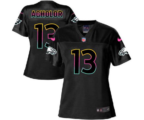 Nike Eagles #96 Derek Barnett Black Women's Stitched NFL Limited Rush Jersey