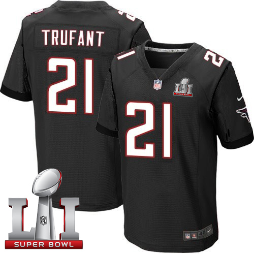 Nike Falcons #21 Desmond Trufant Black Alternate Super Bowl LI 51 Men's Stitched NFL Elite Jersey Nike Falcons #21 Desmond Trufant Black Alternate Super Bowl LI 51 Men's Stitched NFL Elite Jersey