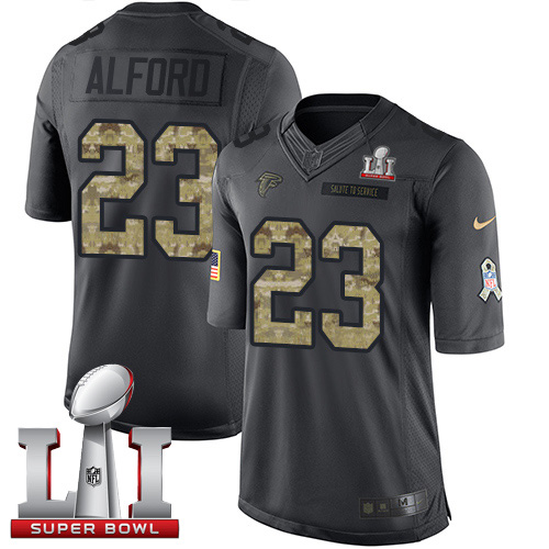 Nike Falcons #23 Robert Alford Black Super Bowl LI 51 Men's Stitched NFL Limited 2016 Salute To Service Jersey Nike Falcons #23 Robert Alford Black Super Bowl LI 51 Men's Stitched NFL Limited 2016 Salute To Service Jersey