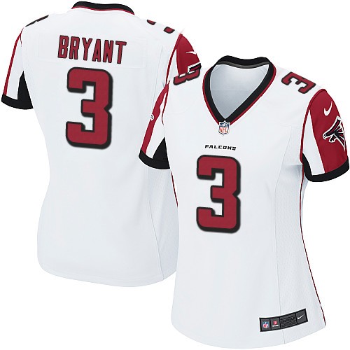 Nike Falcons #3 Matt Bryant White Women's Stitched NFL Elite Jersey Nike Falcons #3 Matt Bryant White Women's Stitched NFL Elite Jersey