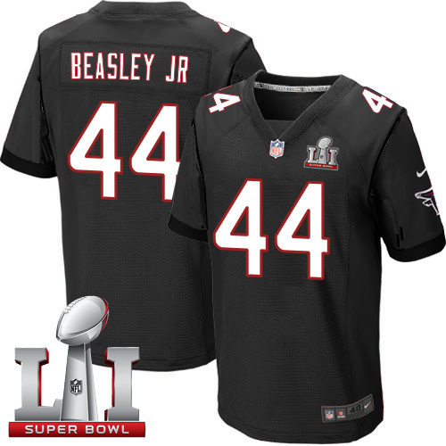 Nike Falcons #44 Vic Beasley Jr Black Alternate Super Bowl LI 51 Men's Stitched NFL Elite Jersey Nike Falcons #44 Vic Beasley Jr Black Alternate Super Bowl LI 51 Men's Stitched NFL Elite Jersey
