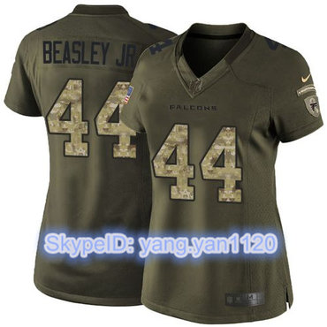 Nike Falcons #44 Vic Beasley Jr Green Women's Stitched NFL Limited Salute to Service Jersey