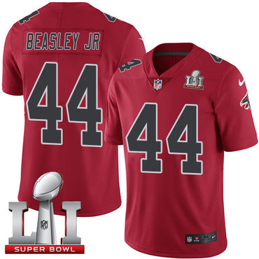 Nike Falcons #44 Vic Beasley Jr Red Super Bowl LI 51 Men's Stitched NFL Limited Rush Jersey Nike Falcons #44 Vic Beasley Jr Red Super Bowl LI 51 Men's Stitched NFL Limited Rush Jersey