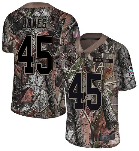 Nike Falcons #45 Deion Jones Camo Men's Stitched NFL Limited Rush Realtree Jersey Nike Falcons #45 Deion Jones Camo Men's Stitched NFL Limited Rush Realtree Jersey