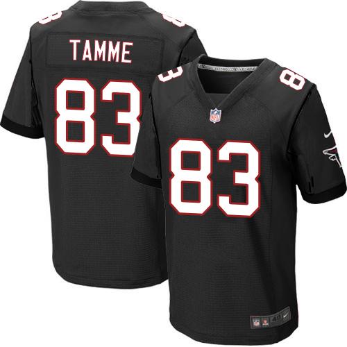 Nike Falcons #83 Jacob Tamme Black Alternate Men's Stitched NFL Elite Jersey Nike Falcons #83 Jacob Tamme Black Alternate Men's Stitched NFL Elite Jersey