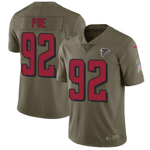 Nike Falcons #92 Dontari Poe Olive Youth Stitched NFL Limited 2017 Salute to Service Jersey Nike Falcons #92 Dontari Poe Olive Youth Stitched NFL Limited 2017 Salute to Service Jersey