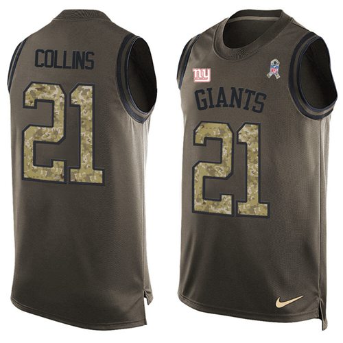 Nike Giants #21 Landon Collins Green Men's Stitched NFL Limited Salute To Service Tank Top Jersey Nike Giants #21 Landon Collins Green Men's Stitched NFL Limited Salute To Service Tank Top Jersey