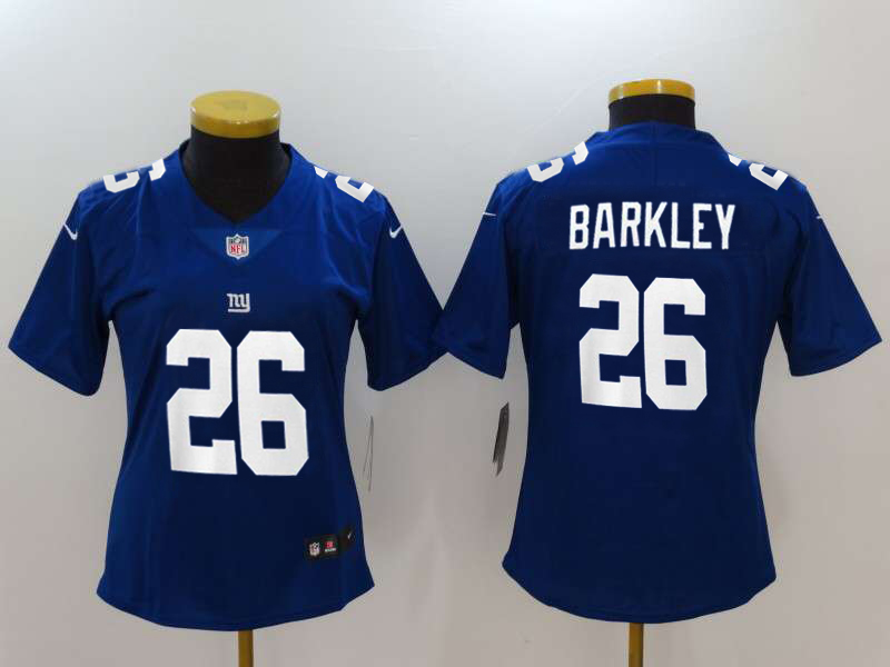 Nike Giants #26 Saquon Barkley Royal Women 2018 NFL Draft Pick Limited Jersey Nike Giants #26 Saquon Barkley Royal Women 2018 NFL Draft Pick Limited Jersey