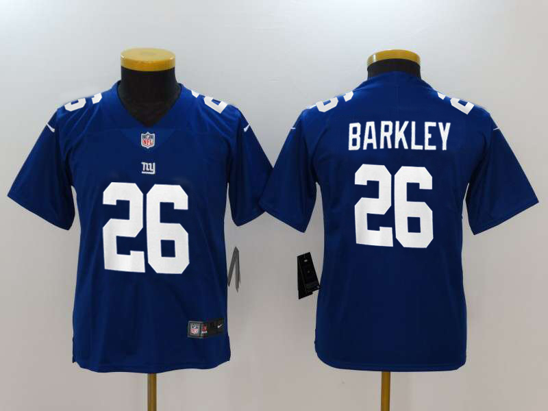 Nike Giants #26 Saquon Barkley Royal Youth 2018 NFL Draft Pick Limited Jersey Nike Giants #26 Saquon Barkley Royal Youth 2018 NFL Draft Pick Limited Jersey