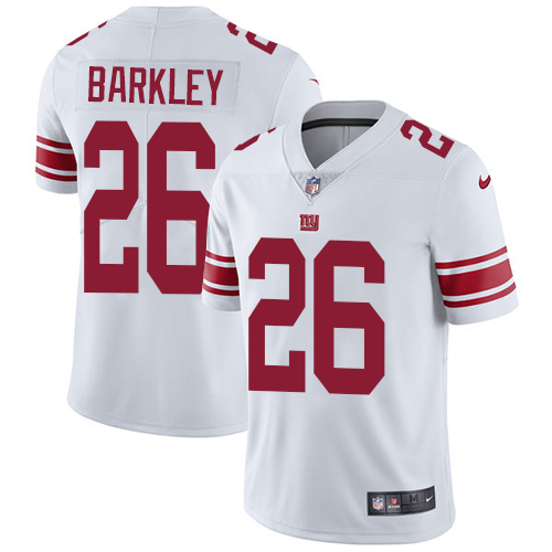Nike Giants #26 Saquon Barkley White Men's Stitched NFL Vapor Untouchable Limited Jersey Nike Giants #26 Saquon Barkley White Men's Stitched NFL Vapor Untouchable Limited Jersey
